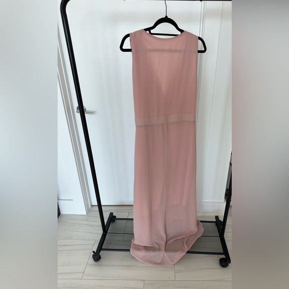 Worn Once | ASOS/ TFNC Plus Bridesmaid Chiffon Wrap Maxi Dress | Mauve | 16 - Picture 3 of 6